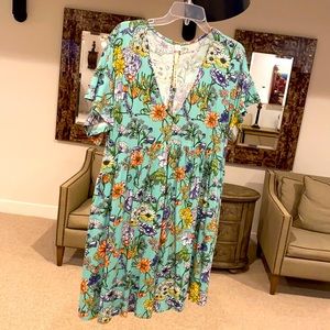 Floral, short sleeve summer dress